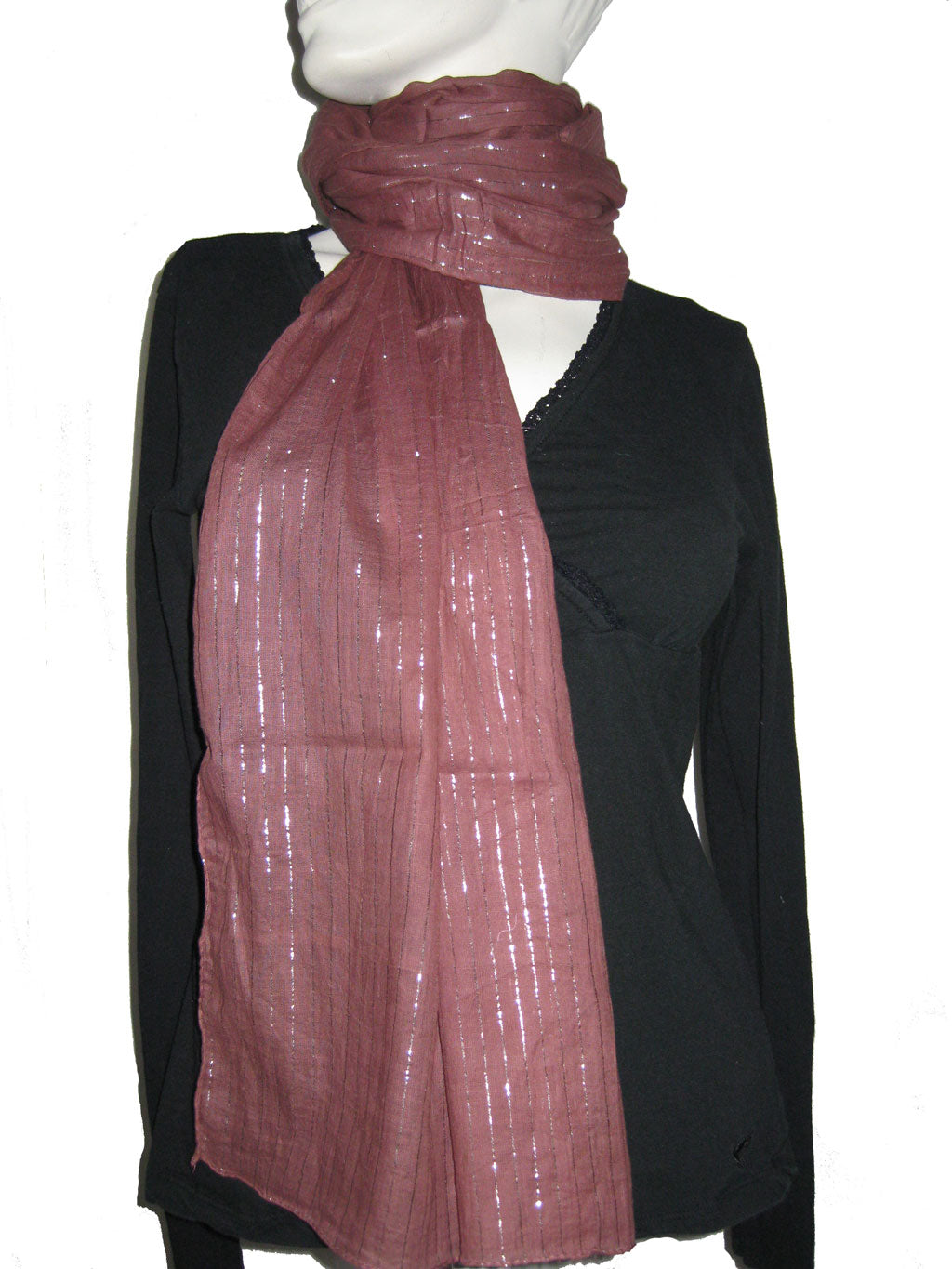 Soft Cotton Lurex Scarves for Women